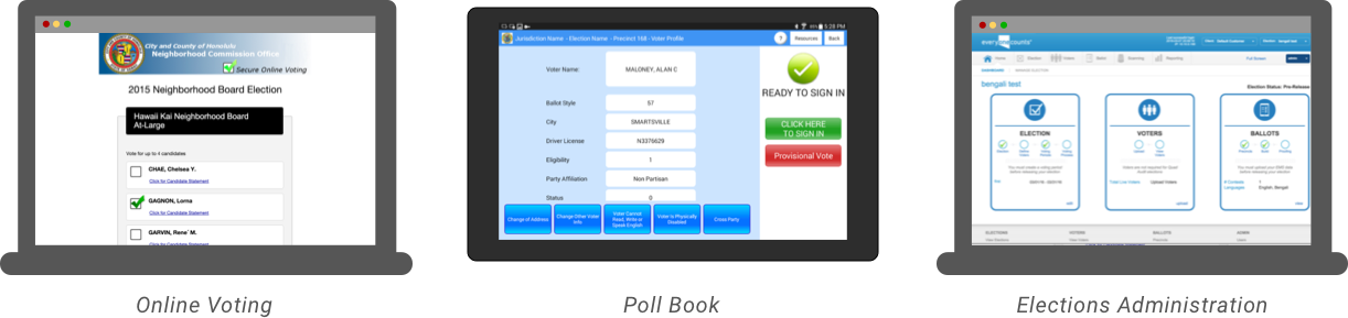 Legacy Online Voting, Pollbook and Elections Administration
