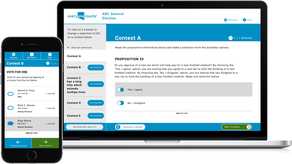 Everyone Counts - Online Voting - Mobile and Desktop